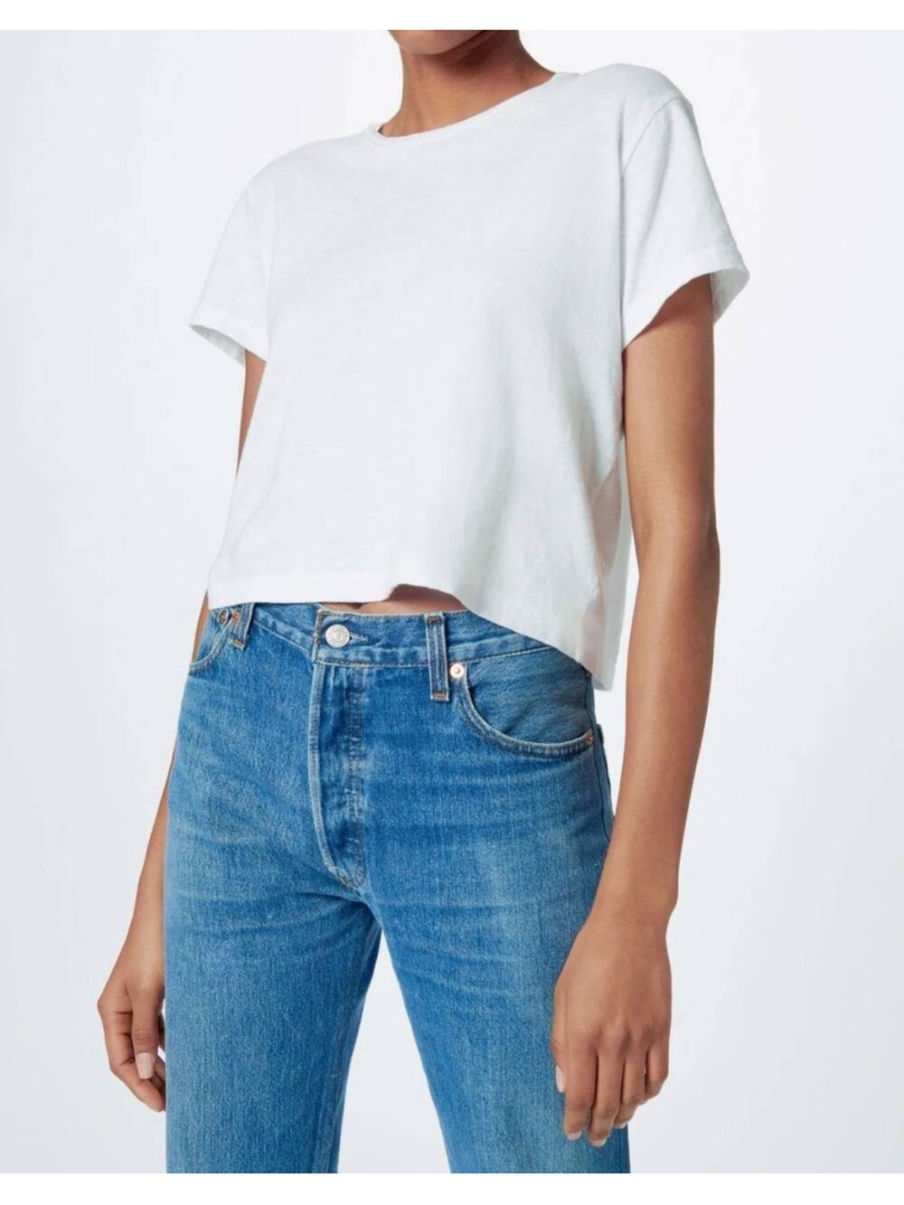 RE/DONE x Hanes 1960s Slim Tee Vintage White